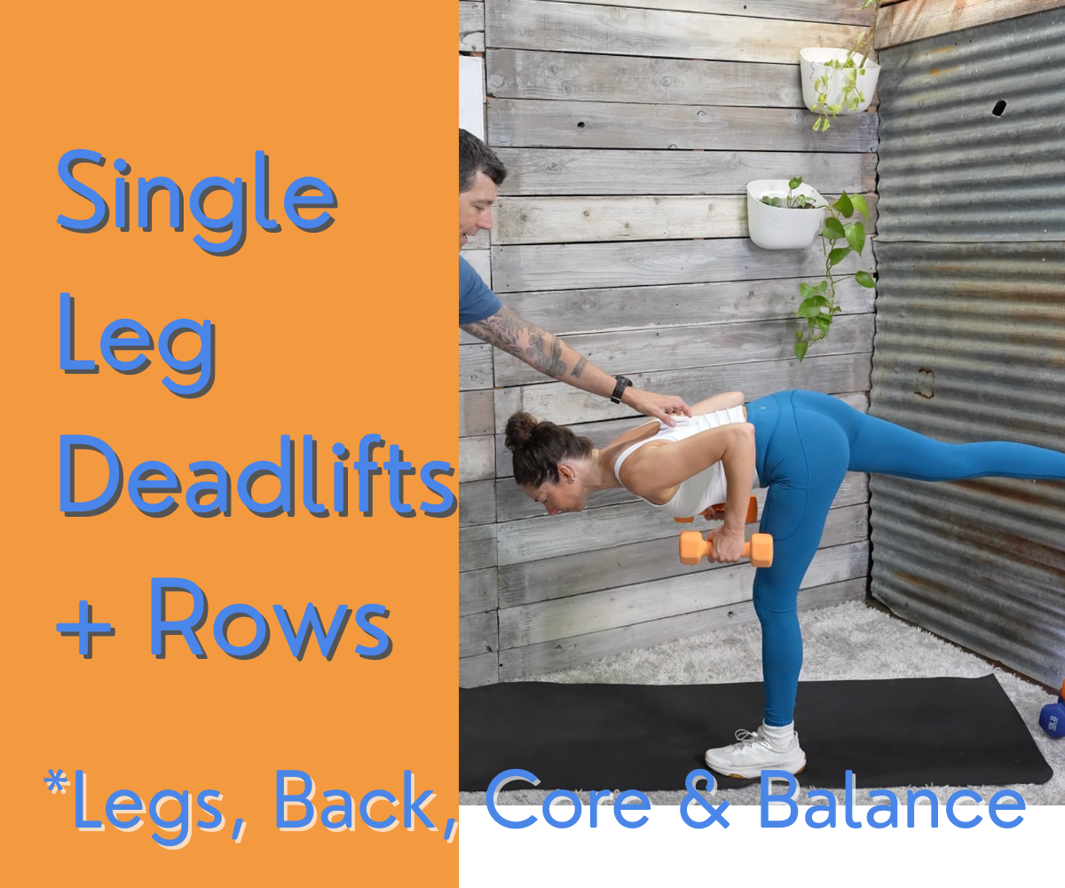 Single Leg Deadlifts + Rows: a total body compound exercise